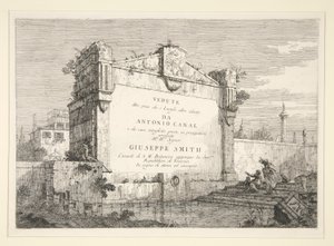 Titelplatta, från serien Vedute (Views) av Canaletto (Giovanni Antonio Canal)