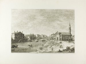 Al Dolo, från Views av Canaletto