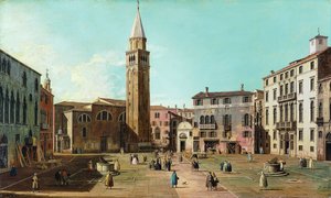 Campo SantAngelo, Venedig, 1730-talet. av Giovanni Antonio Canal