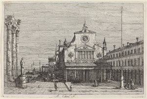 Imaginary view of S. Giacomo di Rialto, ca. 17351746. av Canaletto