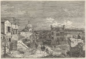 Imaginär syn på Venedig, 1741. av Canaletto