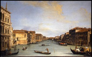 Italienska:  Veduta del Canal Grande Vy över Canal Grande av Canaletto