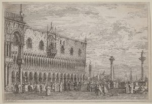 La Piera del Bando. Plansch V. av Canaletto