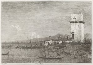 Tornet i Malghera av Canaletto