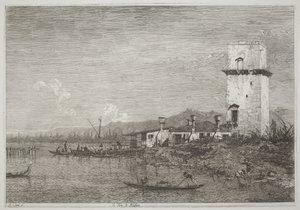 Tornet i Malghera av Canaletto