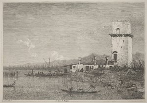 Tornet i Malghera av Canaletto