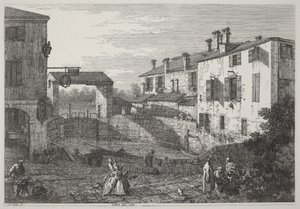 Portarna till Dolo av Canaletto