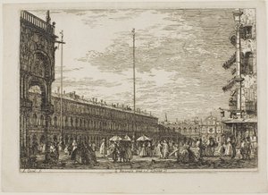 le Procuratie niove e S. Ziminian V., från Vedute av Canaletto