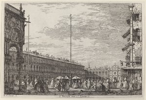 Le Procuratie niove e S. Ziminian V., c. 17351746. av Canaletto