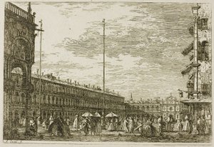 Le Procuratie niove e S. Ziminian V, från Vedute av Canaletto