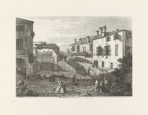 Le porte del Dolo (titel på objekt) Ansikten på befintliga och påhittade platser (serietitel) Vidute altre prese da i Luoghi altre ideate av Antonio Canal (serietitel) av Canaletto
