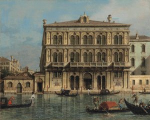 Palazzo Vendramin-Calergi, vid Canal Grande, Venedig av Canaletto