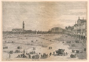 Prà della Valle (Prato della Valle, Padua), från Vedute, andra hämtade från andra ställen av Canaletto