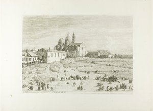 S. Giustina in prà della Vale, från Vedute av Canaletto