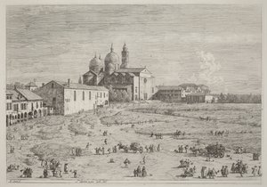 Santa Giustina på Prà della Valle av Canaletto
