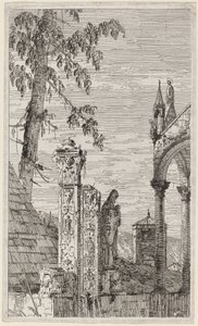 Biskopens grav, ca. 17351746. av Canaletto