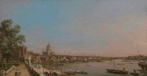 Staden från nära terrassen i Somerset House av Canaletto