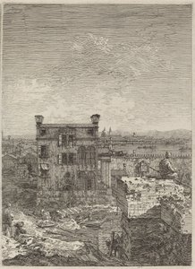Huset med Peristylen av Canaletto