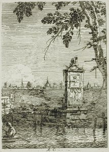 Det lilla monumentet, från Vedute av Canaletto