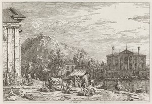 Marknaden i Dolo [nedre vänster], ca. 17351746. av Canaletto