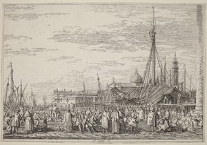 Marknaden på Molo av Canaletto