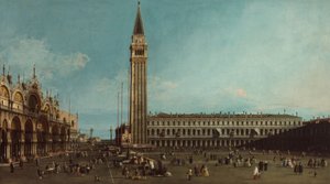 Piazza San Marco, Venedig av Canaletto