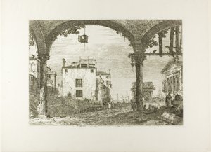 Portiken med lyktan, från Vedute av Canaletto