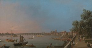 Westminster från Near the Terrace of Somerset House av Canaletto