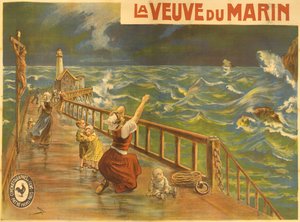 Affisch för Pathes stumfilm "La Veuve du Marin"