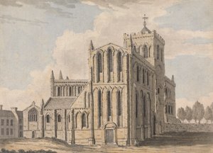 Northwest View of Castle Church, Hexham, Northumberland av Capt. Francis Grose