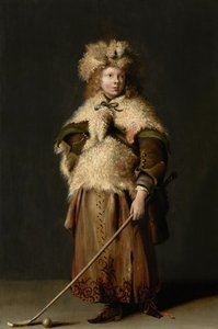 Moses ter Borch håller i en kolfklubba, ca 1655 (olja på pannå) av Capt. Frederick Parr
