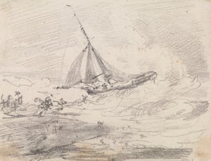 Ett segelfartyg i grov sjö, Hastings av Capt. Thomas Hastings