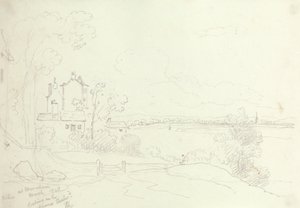 At Newnham Looking on the Severn Eastward, mars 1848 av Capt. Thomas Hastings
