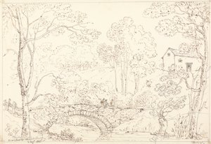 Bro nära Loweswater Church, 2 augusti 1835 av Capt. Thomas Hastings