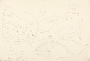 Bro nära Loweswater Church i Scale Hill, 2 augusti av Capt. Thomas Hastings