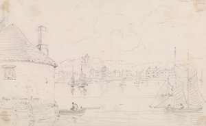 Cowes, från West Cowes Ferry, 22 mars 1826 av Capt. Thomas Hastings