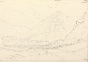 Grasmoor från den västra basen i Mellbreak, 2 augusti 1835 av Capt. Thomas Hastings