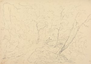 Holne Chase Bridge and River, 30 maj 1833 av Capt. Thomas Hastings