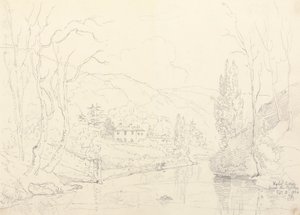 Rydalstuga från bron, 8 februari 1836 av Capt. Thomas Hastings