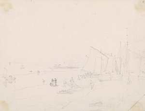 Skiss av en strandscen, Hastings av Capt. Thomas Hastings