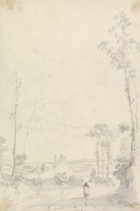 Skiss av ett hus längs en Heathland Road av Capt. Thomas Hastings