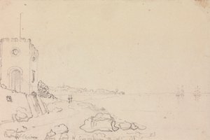 West Cowes från Lord Henry Seymours badhus, oktober 1825 av Capt. Thomas Hastings
