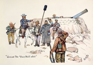 Jemoet die Town Hall-skit, från The Leaguer of Ladysmith, 1900