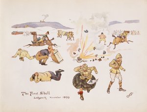 The First Shell, Ladysmith, 1899, från The Leaguer of Ladysmith, 1900