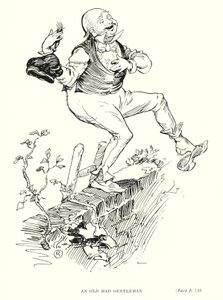 Dickens karaktär: An Old Mad Gentleman (litho) av Captain Edward Henry Handley Read