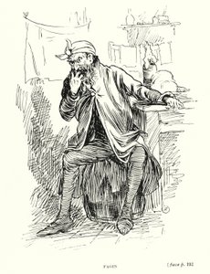 Dickens karaktär: Fagin (litho) av Captain Edward Henry Handley Read