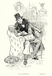 Dickens karaktär: Jonas Chuzzlewit (litho) av Captain Edward Henry Handley Read