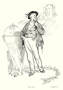 Dickens karaktär: Mr Dick (litho)