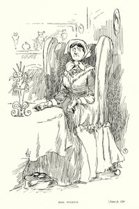 Dickens karaktär: Mrs Wilfer (litho) av Captain Edward Henry Handley Read