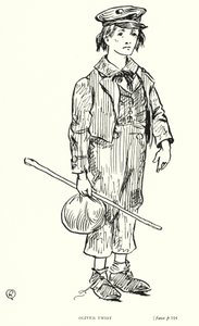 Dickens karaktär: Oliver Twist (litho)